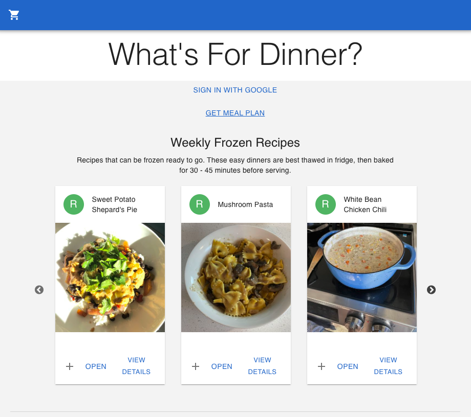 Whats for Dinner site image